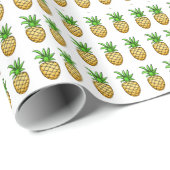 Cadeau Ananas - papier d'emballage (Coin rond)