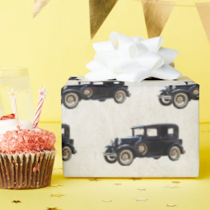 Cadeau Ancien papier d'emballage de voiture noire