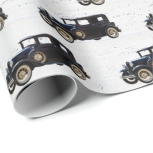 Cadeau Ancien papier d'emballage de voiture noire