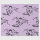 Cadeau ANGE SUR LE papier d'enveloppement LAVENDER (Plat)