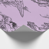 Cadeau ANGE SUR LE papier d'enveloppement LAVENDER (Coin)