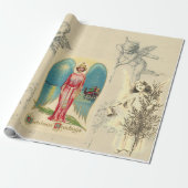 Cadeau ANGEL COLLAGE NOËL Papier à envelopper (Déroulé)