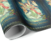 Cadeau anges vintages en papier (Coin rond)