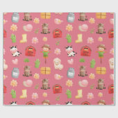 Cadeau Animaux de ferme Papier d'enveloppement d'annivers (Plat)