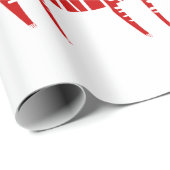 Cadeau ANNÉE DU TIGER RED Wrapping Papier (Coin rond)