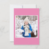 Cadeau Anniversaire Carte de remerciements rose (Dos)