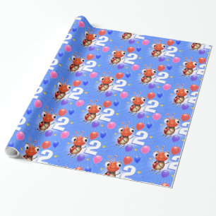 Cadeau Anniversaire Garçon ou fille 2 âge Ladybug papier