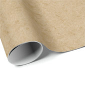 Cadeau Apparence de papier kraft brun rustique faux (Coin rond)