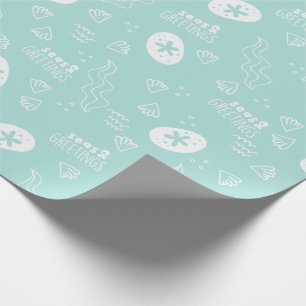 Cadeau Aqua Seas et papier d'enveloppement de salutations