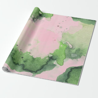 Cadeau Aquarelle AKA Pink Green Sorority Papier d'envelop