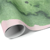 Cadeau Aquarelle AKA Pink Green Sorority Papier d'envelop (Coin rond)