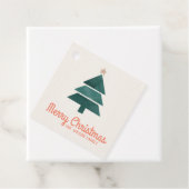 Cadeau Aquarelle Arbre de Noël Favoriser les étiquettes (En situation)