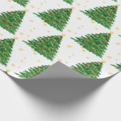 Cadeau Aquarelle Arbre Joyeux Papier d'enveloppement de N (Coin)