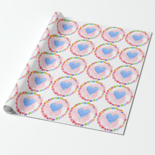 Cadeau Aquarelle Arc-en-ciel Papier d'enveloppement cardi