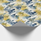 Cadeau Aquarelle Châteaux Papier d'enveloppement - bleu e (Coin)