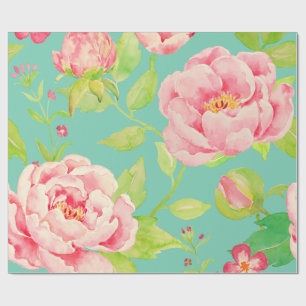 Cadeau Aquarelle classique poitrine rose bleu Papier à en