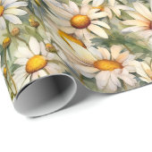 Cadeau Aquarelle Faisceaux Papier Enveloppant Rouleau (Coin rond)