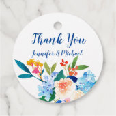 Cadeau Aquarelle Hydrangea Merci Favoriser les étiquettes (Dos)