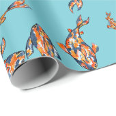 Cadeau Aquarelle Koi Motif de poisson sur papier d'envelo (Coin rond)