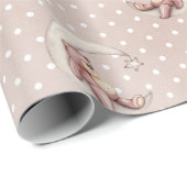 Cadeau Aquarelle mignonne Papier d'enveloppement d'ours p (Coin rond)