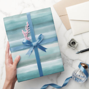 Cadeau Aquarelle Océan Turquoise Tirures Papier à envelop