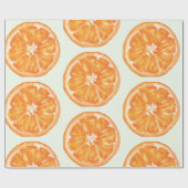 Cadeau Aquarelle orange Motif tranche papier (Plat)