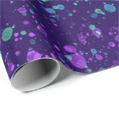 Cadeau Aquarelle sur papier d'enveloppement pourpre foncé (Coin rond)