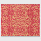 Cadeau "Aquarium baroque" (Rouge/Or) - Papier à enveloppe (Plat)