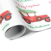 Cadeau Arbre de Noël Camion Rouge Papier d'enlèvement de  (Coin rond)