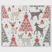 Cadeau Arbre de Noël Conception et rennes, Papier à envel (Plat)