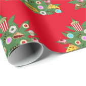 Cadeau Arbre de Noël de mauvaises herbes Papier d'envelop (Coin rond)