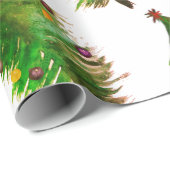 Cadeau Arbre de Noël en papier d'emballage (Coin rond)