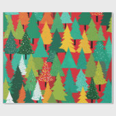 Cadeau Arbre de Noël moderne papier d'emballage abstrait (Plat)