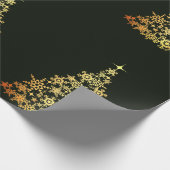 Cadeau Arbre de Noël Or Papier d'enveloppement vert foncé (Coin)