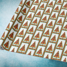 Arbre de Noël Plaid Papier d'emballage de Noël