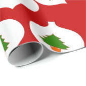 Cadeau Arbre de Noël vert rouge ornements papier d'envelo (Coin rond)