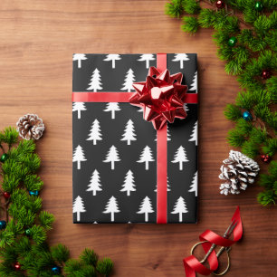 Cadeau Arbres de Noël Papier d'emballage de vacances en