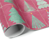 Cadeau Arbres de Noël sur papier boucher (Coin rond)