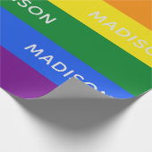 Cadeau Arc-en-ciel - Drapeau personnalisé - papier d'emba (Coin)