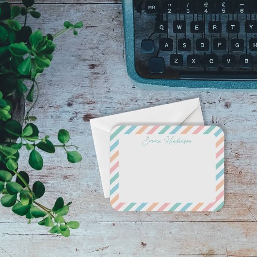 Cadeau Arc-en-ciel pour la carte de note à plat de