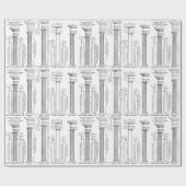 Cadeau Architecture classique Papier d'emballage de Noël (Plat)