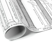 Cadeau Architecture classique Papier d'emballage de Noël (Coin rond)