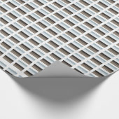 Cadeau Argent sur papier d'emballage blanc (Coin)