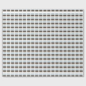 Cadeau Argent sur papier d'emballage blanc (Plat)