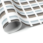 Cadeau Argent sur papier d'emballage blanc (Coin rond)