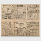 Cadeau Arrière - plan papier usagé. Page de journal ancie (Plat)