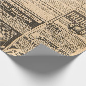 Cadeau Arrière - plan papier usagé. Pages de vieux journa (Coin)