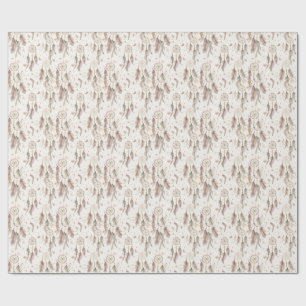 Cadeau Attrape-rêves Boho Papier d'emballage Plume Éthéré