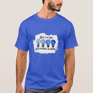 Cadeau Autisme op blauw autisme oplichten T-shirt