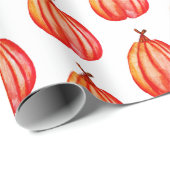 Cadeau Automne, papier d'enveloppement Citrouille (Coin rond)
